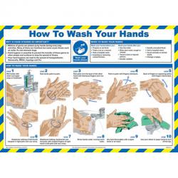 Safety First Aid Click Medical Wash Your Hands Poster  CM1315