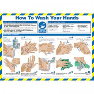 Safety First Aid Click Medical Wash Your Hands Poster  CM1315