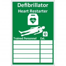 Click Medical Aed Trained Personnel Sign Green 20X30cm CM1327