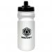 This photo shows a 500ml finger grip drinks bottle with the Beeswift logo, making it easy to carry and use for hydration on the go. The bottle is a vibrant color and is labeled Click Medical First Aid Supplies.