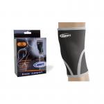 This photo features a Click Medical Neoprene Support Knee in size large. The knee support is made of durable neoprene material and is part of the Click Medical First Aid Supplies collection. The photo showcases the knee supports design and features, including its adjustable straps and moisture-wicking fabric.