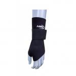 The photo displays a large Neoprene wrist support from Click Medical with the words Click Medical First Aid Supplies written on the packaging. The support is made of black fabric with a white logo and has adjustable straps for a secure fit.