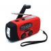 The image is of a red, multi-function emergency radio and LED torch from Click Medical. It features a solar panel and a sturdy design, perfect for outdoor adventures or emergency situations. The torch has a sleek and modern look, with a compact size for easy storage and portability. The radio section has clearly labeled buttons and a built-in antenna, while the torch has a bright LED light for optimal visibility. Overall, this device is a practical and reliable tool for any situation.
