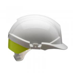 Centurion Reflex Safety Helmet White C W Yellow Rear Flash White  CNS12WHVYA