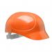 The image shows a bright orange Centurion S19 bump cap from the Centurion Hard Caps collection. The cap features a sturdy design and a streamlined shape, with the brands name subtly embossed on the side.