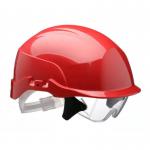 Centurion Spectrum Safety Helmet Red C / W Integrated Eye Protection Red  CNS20REA