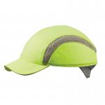 This photo features a bright yellow AirPro Hard Caps Centurion Airpro Baseball Bump Cap, with the AirPro logo prominently displayed. The cap has a sleek, professional look and is designed to provide both protection and comfort while playing sports.