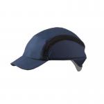 This image showcases the AirPro Hard Caps Centurion Airpro Baseball Bump Cap in Navy Blue. The cap has a sleek design with a hard outer shell for protection and a soft inner cushion for added comfort. The Navy Blue color adds a stylish touch to the cap.