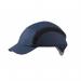 This image showcases the AirPro Hard Caps Centurion Airpro Baseball Bump Cap in Navy Blue. The cap has a sleek design with a hard outer shell for protection and a soft inner cushion for added comfort. The Navy Blue color adds a stylish touch to the cap.