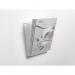 Deflecto A4 Portrait Wall Pocket Literature File Crystal CP078YTCRY