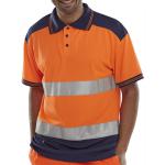 Beeswift Polo Shirt Two Tone Orange / Navy 3XL CPKSTTENORXXXL