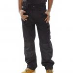 These multi-purpose trousers are made by Beeswift and come in sleek black. They are size 38 and have a premium feel. The trousers are designed for versatility and functionality in various tasks.