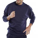 A photograph of Beeswift Sweatshirts Beeswift Premium Sweat Shirt in navy blue portrays a cozy and comfortable sweatshirt with a classic design. The navy blue color adds a touch of sophistication. The Beeswift logo can be seen on the chest, giving it a premium look. The fabric is soft and durable, perfect for staying warm in colder weather.