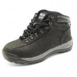 This photograph captures a pair of Beeswift Safety Boots. With their durable black Chukka design and sturdy construction, these boots are ready to protect you on any job site.