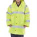 Beeswift High Visibility Fleece Lined Traffic Jacket Saturn Yellow M CTJFLSYM