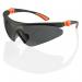 The picture shows a pair of Beeswift glasses and goggles from their Traders Roma collection. The glasses have a grey frame and are labeled as the CTRSS3GY model. The goggles have a clear lens and are designed for protection and safety.