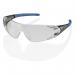 The picture is a close-up shot of a pair of clear Beeswift glasses and goggles from Beeswift Traders. The glasses have a modern and sleek design with a sturdy frame. The Verona Spec logo is visible on the side of the glasses. The clear lenses offer a crisp and unobstructed view.