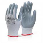 Beeswift Nitrile Foam Polyester Glove Grey XL (Box of 10) EC6NGYXL