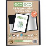 Eco Eco A4 50% Recycled Presentation Display Book with 20 Pockets - Single ECO003-S