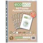 Eco Eco A4 100% Recycled Bag Premier Multi Punched Pockets - Pack of 25 ECO011-S