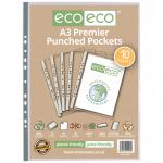 Eco Eco A3 100% Recycled Bag Multi Punched Pockets - Pack of 10 ECO013-S