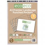 Eco Eco A3 100% Recycled Bag Multi Punched Pockets - Pack of 10 ECO014-S