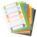 Eco Eco A4 50% Recycled Index File Dividers - 1 Set of 6 ECO026-S