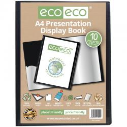 eco-eco Eco Eco A4 50% Recycled Presentation Display Book with 10 Pockets - Single ECO042-S