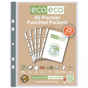 eco-eco Eco Eco A5 100 Recycled Bag Premier Multi Punched Pockets -