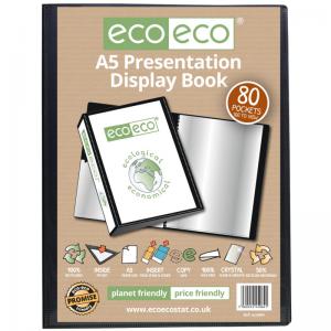 eco-eco Eco Eco A5 50 Recycled Presentation Display Book with 80