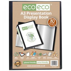 eco-eco Eco Eco A3 50 Recycled Presentation Display Book with 80
