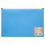 Eco Eco A4+ 50% Recycled Expanding Zip File Blue - Single ECO070-BS