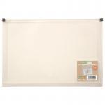 Eco Eco A4+ 50% Recycled Expanding Zip File Clear - Single ECO070-CS