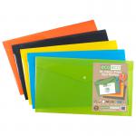 Eco Eco DL 50% Recycled Colour Press Stud Wallets - Pack of 5 ECO079-S