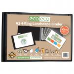 Eco Eco A3 95% Recycled Presentation 4 Ring Landscape Binder - Single ECO088-S