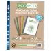 Eco Eco A4 100% Recycled Bag Colour Spine Multi Punched Pockets - Pack of 100 ECO093-S