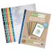 Eco Eco A4 100% Recycled Bag Colour Spine Multi Punched Pockets - Pack of 100 ECO093-S