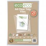 Eco Eco A4 50% Recycled Bag Clear Tidy Files - Pack of 25 ECO097-S