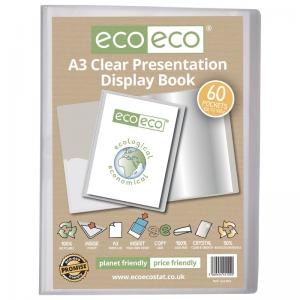 eco-eco A3 50 Recycled Presentation Display Book with 60 Clear Pockets