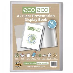 eco-eco A2 50 Recycled Presentation Display Book with 40 Clear Pockets