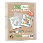 A4 95% Recycled Clear Presentation 2 O Ring Portrait Binder  ECO112-S