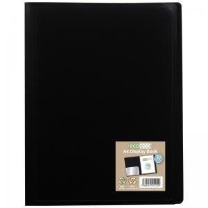 eco-eco A4 100 Recycled Flexicover Display Book with 80 Pockets -