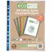 A4 100% Recycled Colour Spine Multi Punched Pockets - Pack of 25 ECO130-S