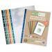 A4 100% Recycled Colour Spine Multi Punched Pockets - Pack of 25 ECO130-S