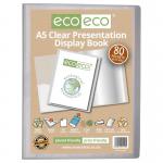 A5 50% Recycled Clear 80 Pocket Presentation Display Book ECO149-S