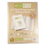 A3 50% Recycled Clear 80 Pocket Presentation Display Book ECO153-S