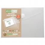 A7 95% Recycled Clear Press Stud Wallets (5) ECO154-S