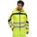 Beeswift Eton Hi-Viz Soft Shell Jacket Saturn Yellow / Navy 6XL ET40SY6XL