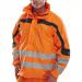 The photograph captures a group of vibrant orange Beeswift high visibility jackets, adorned with the iconic Beeswift logo. The Eton Breathable En471 design is evident with its sleek and modern lines, perfect for the safety-conscious worker. The jackets appear to be size 4XL, making them suitable for a range of body types.