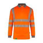 Envirowear Hi-Vis Polo Shirt Long Sleeve Orange 3Xl EWCPKLSOR3XL